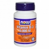 NOW - Vitamin D-3 5000 IU 120 gel kapsula