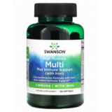 Swanson - High Potency Multi With Iron + Immune Support 120 gel kapsula